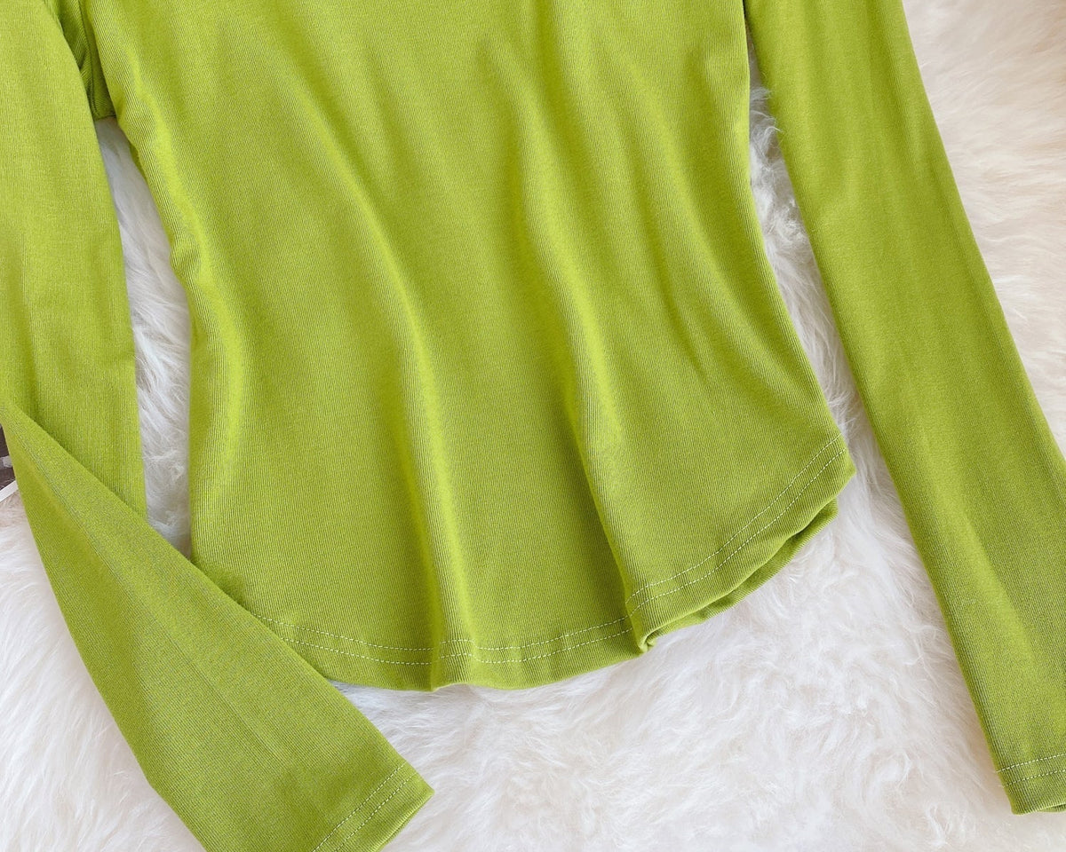 Basit Tasarım Şeker Renk T-Shirt