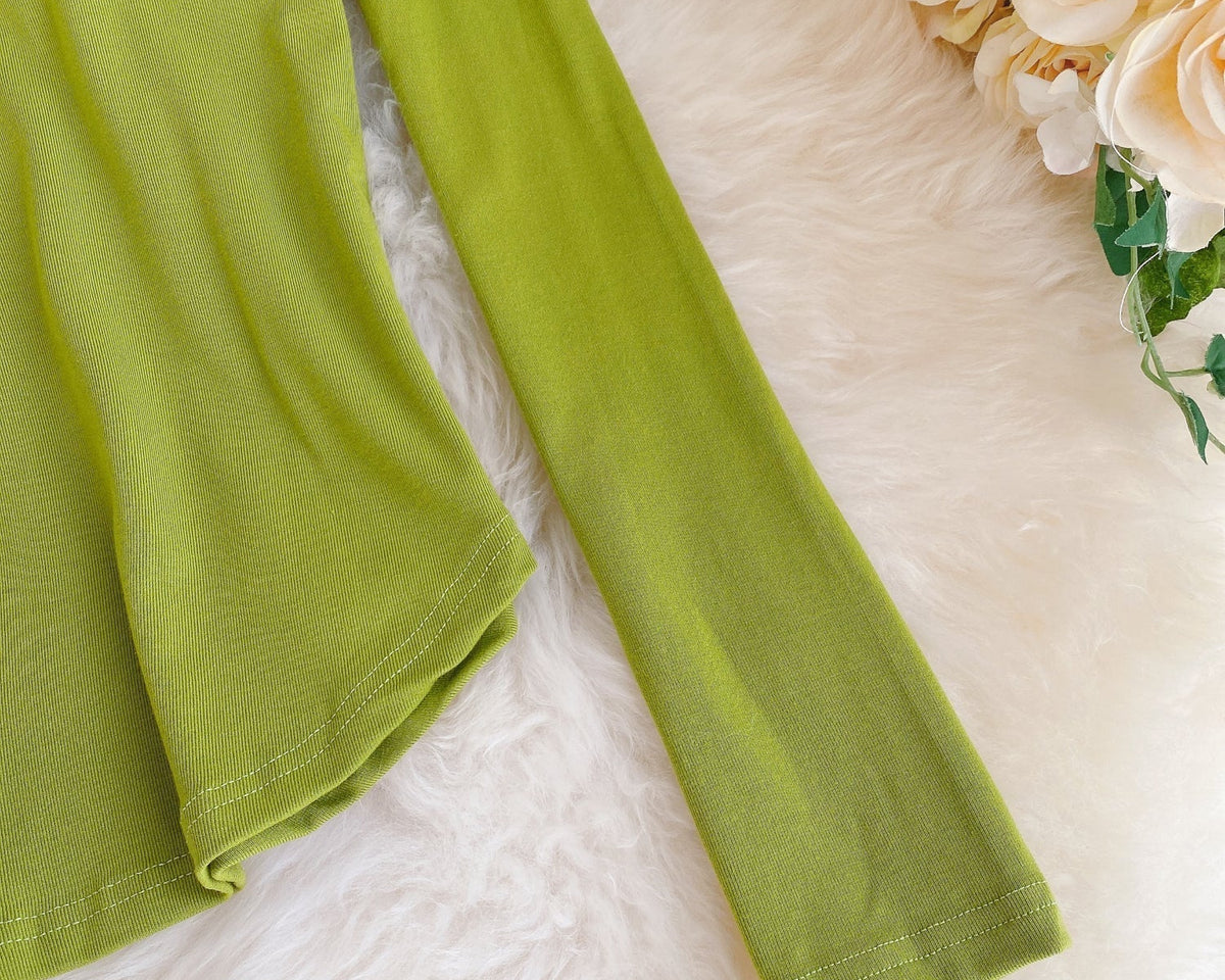 Basit Tasarım Şeker Renk T-Shirt