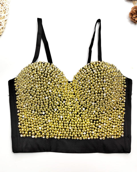 Bellachicha-Kısa Şekillendiren Balık Sırtı Üst Boncuk Taşıyıcı Yelek