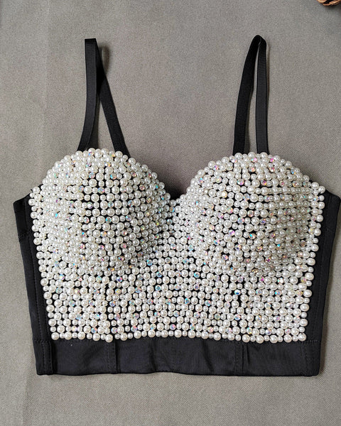 Bellachicha-Kısa Şekillendiren Balık Sırtı Üst Boncuk Taşıyıcı Yelek