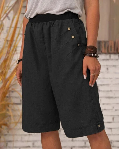 Carla | Beyaz Yaz Bermuda Şortları