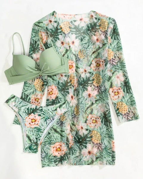 Bella – Tropikal Desenli Sarma Sütyen Bikini