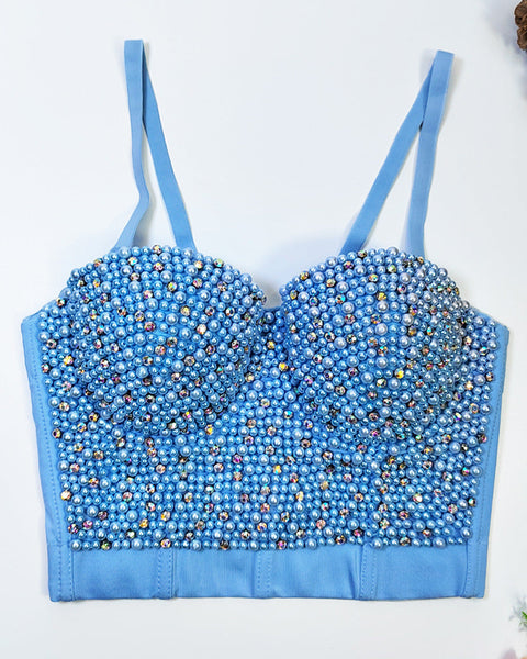 Bellachicha-Kısa Şekillendiren Balık Sırtı Üst Boncuk Taşıyıcı Yelek