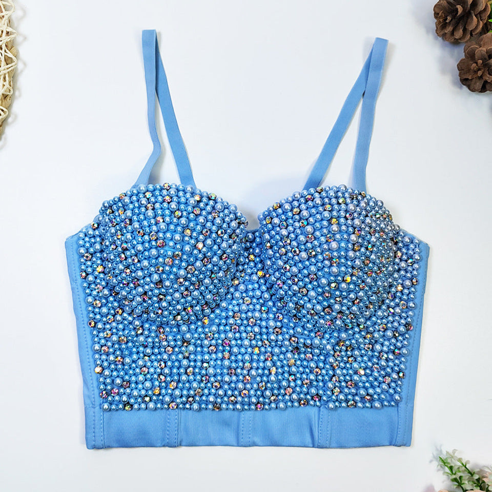 Bellachicha-Kısa Şekillendiren Balık Sırtı Üst Boncuk Taşıyıcı Yelek