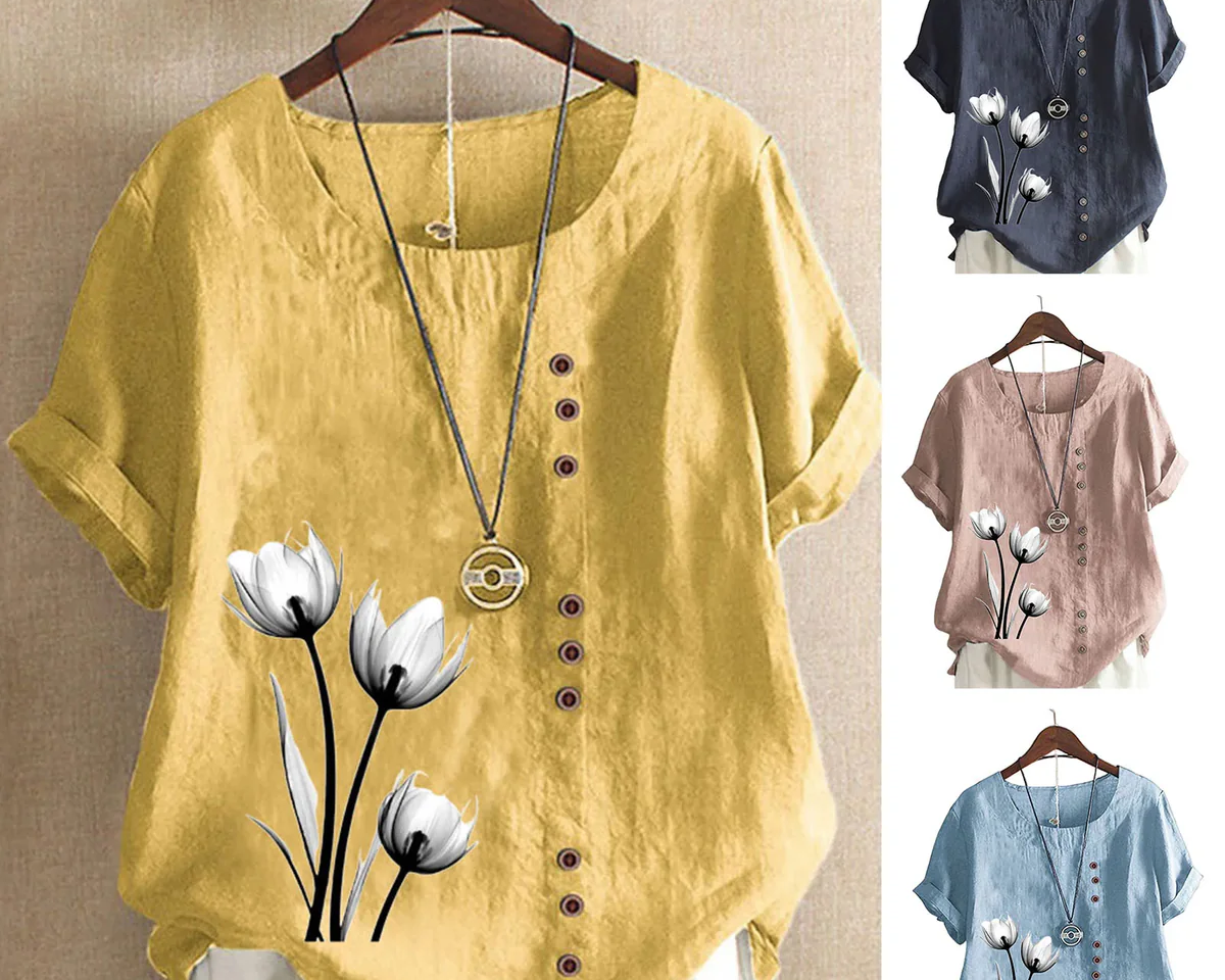 Belize Çiçek Baskılı Kadın Bluz