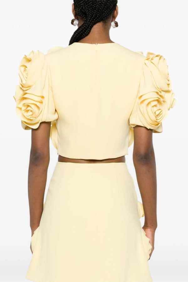 Aelis Kabarcık Omuz Çiçekli Etek Seti