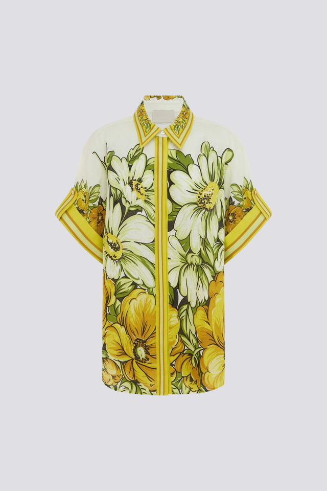 Anastasie – Orta uzunlukta kollar ve çiçek deseni ile pantolon seti