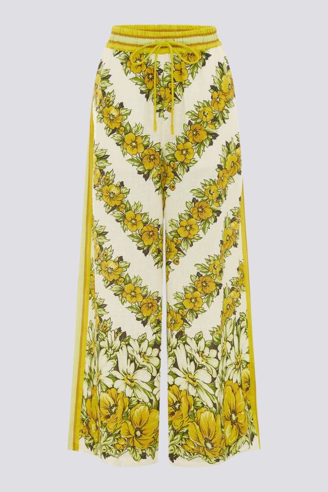 Anastasie – Orta uzunlukta kollar ve çiçek deseni ile pantolon seti