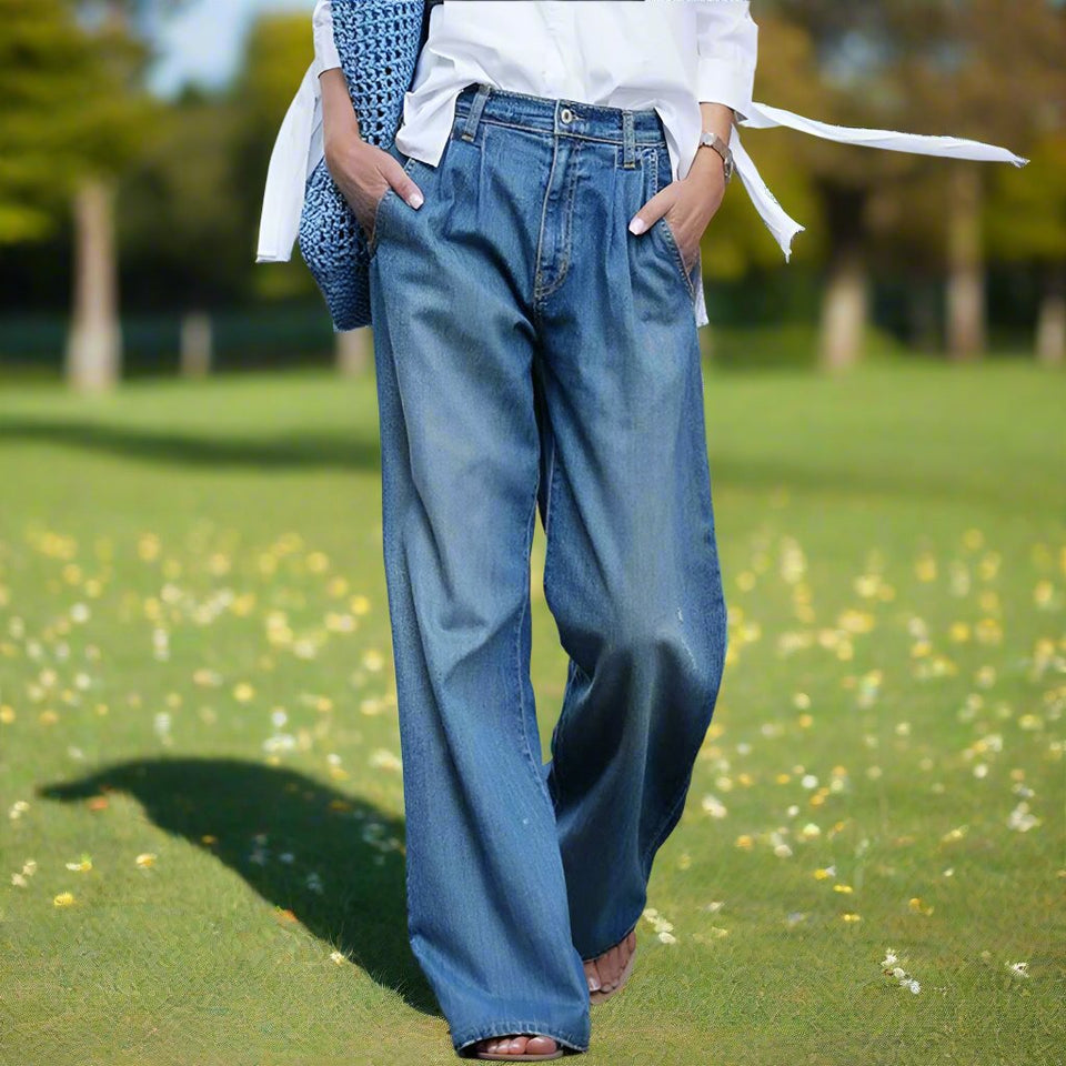 Annie - Kadınlar için Geniş Paça Kot Pantolon