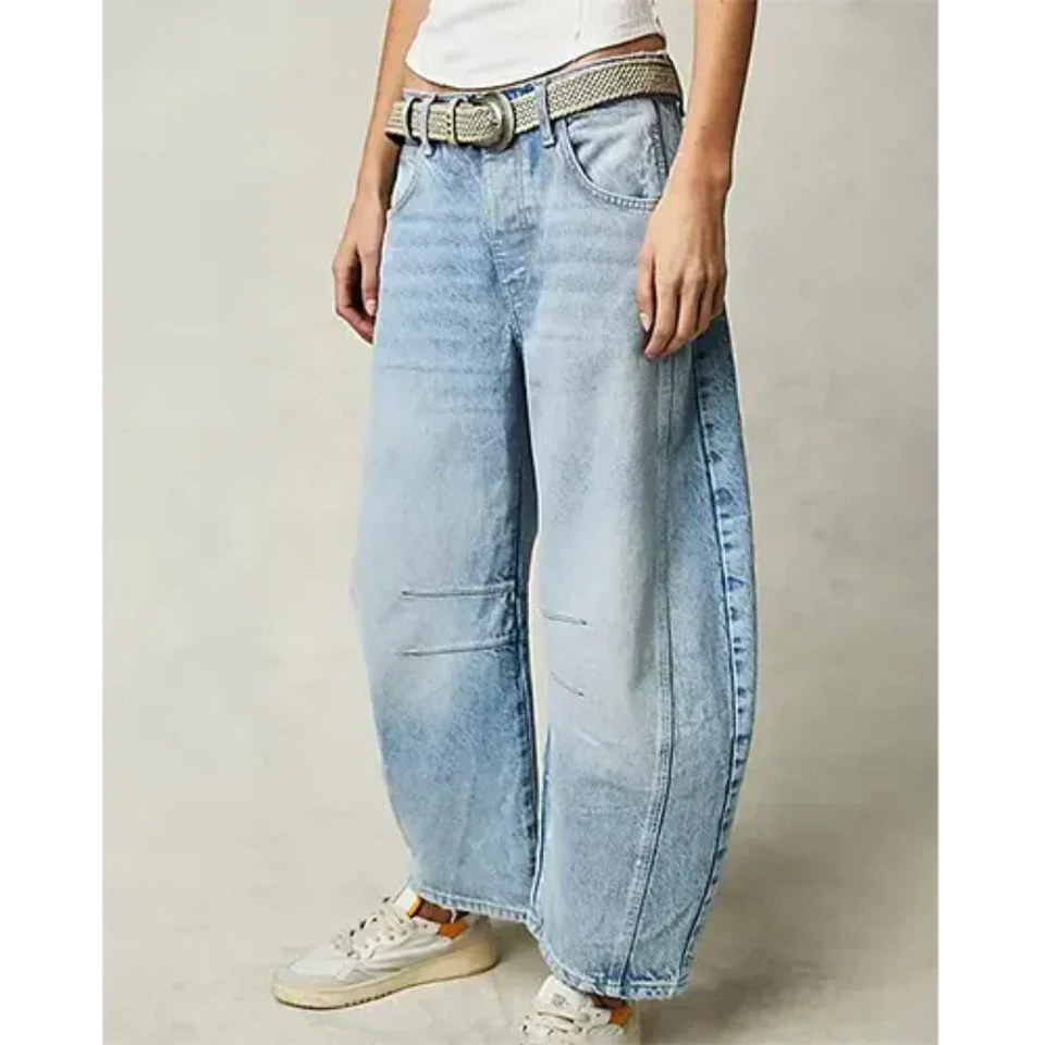 Avyaneya | Kadın Orta Boy Pantolon | Geniş Paça