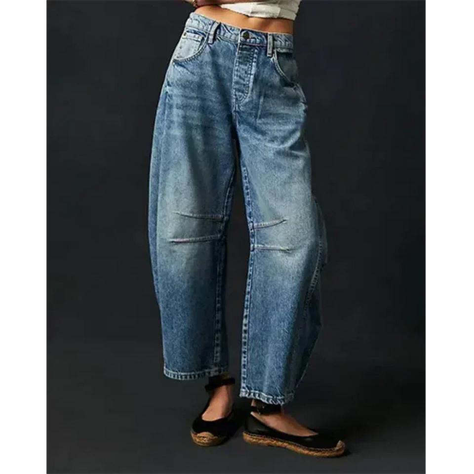 Avyaneya | Kadın Orta Boy Pantolon | Geniş Paça