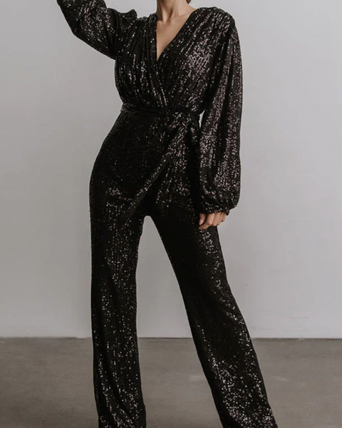 ZAYNA - Işıltılı Şık Tulum