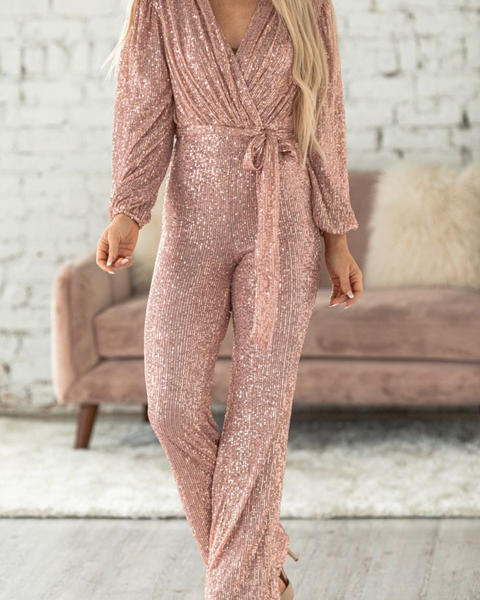 ZAYNA - Işıltılı Şık Tulum