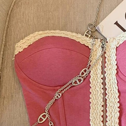 Askısız Renk Bloklama Balık Kemiği Üst