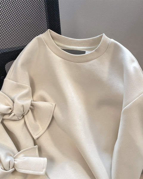 Niche Kemer Düz Renk Sweatshirt