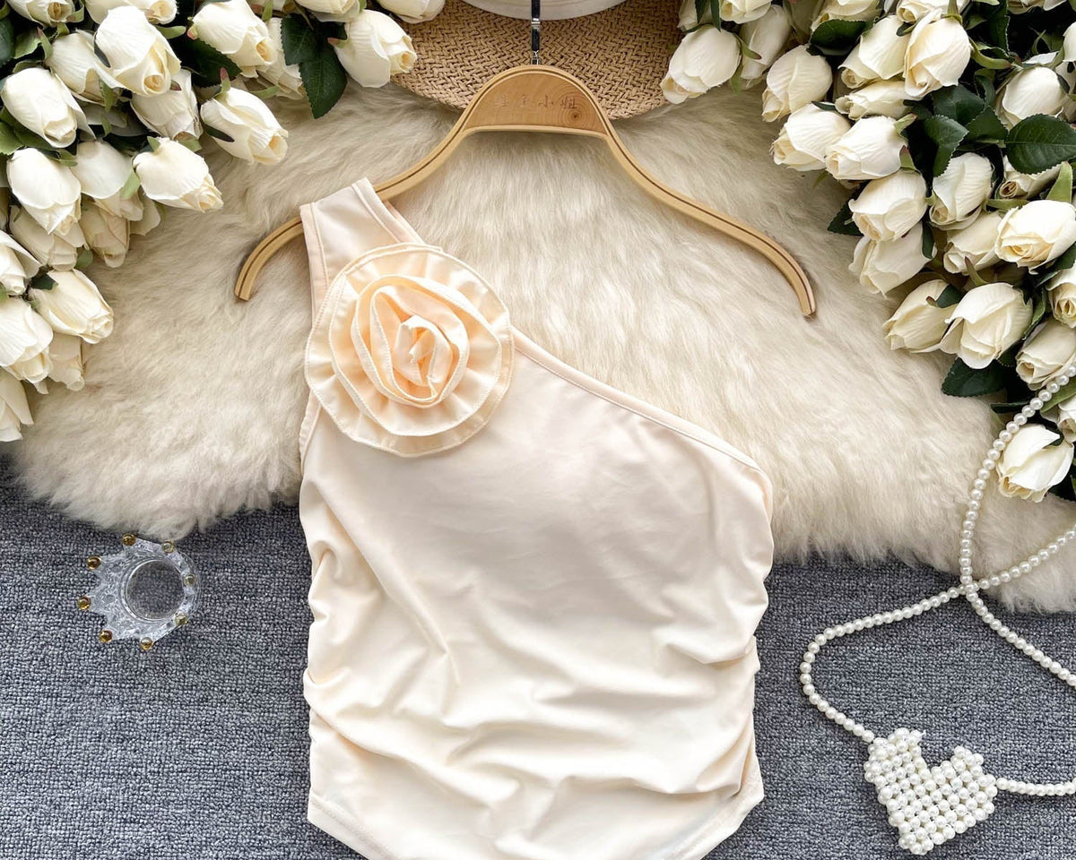 Tek Omuzlu Eğik Yaka Atlet