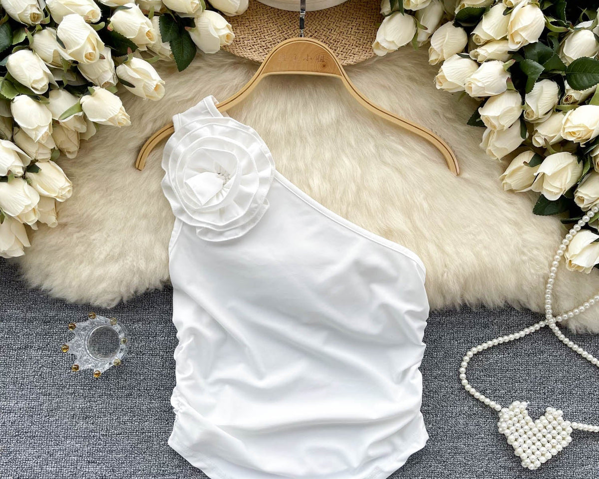 Tek Omuzlu Eğik Yaka Atlet