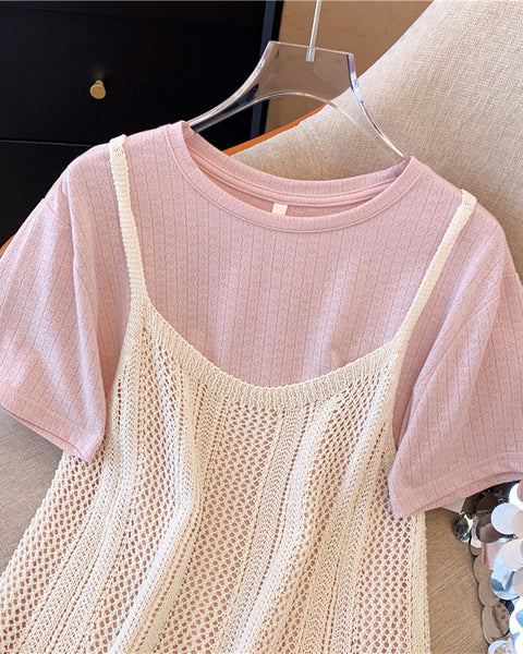 Boşaltılmış Atlet & Gömlek Rahat 2 Parça