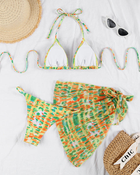 Çok Renkli Baskılı Seksiy Bikini