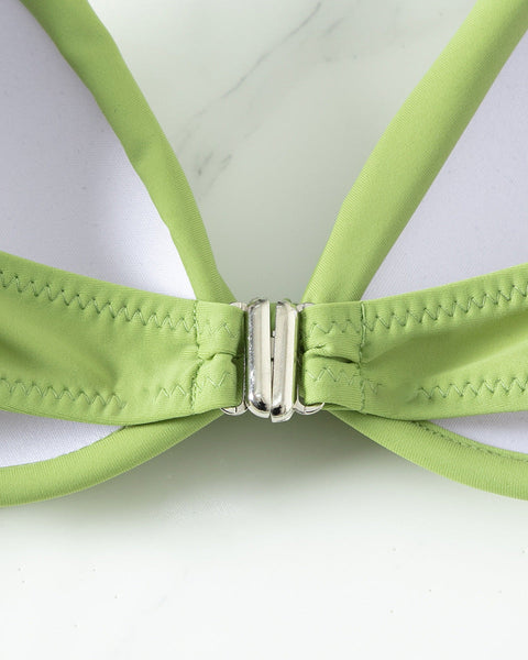 Düz Renkli Baskılı Mayo Plaj Bikini