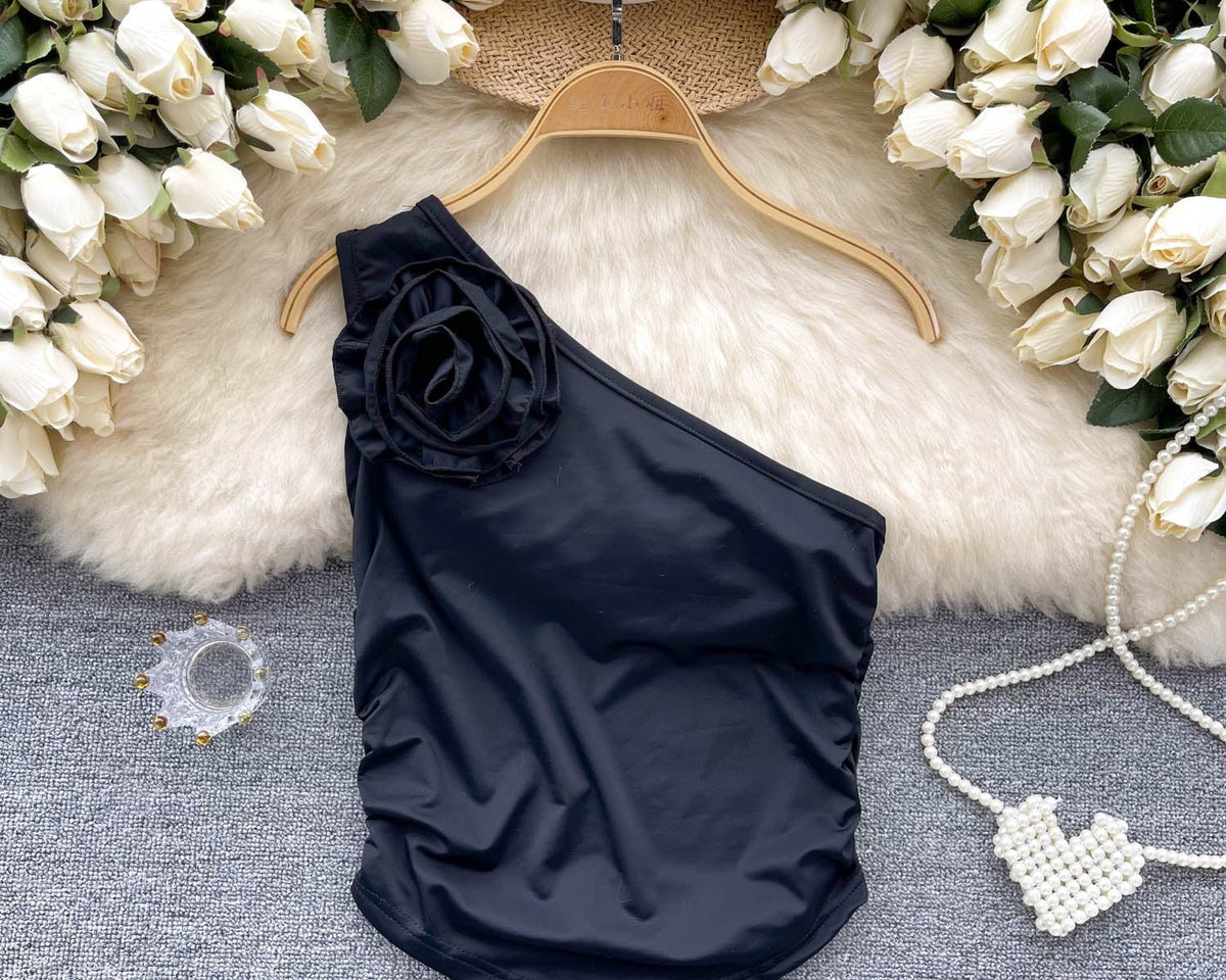 Tek Omuzlu Eğik Yaka Atlet