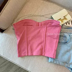 Askısız Renk Bloklama Balık Kemiği Üst