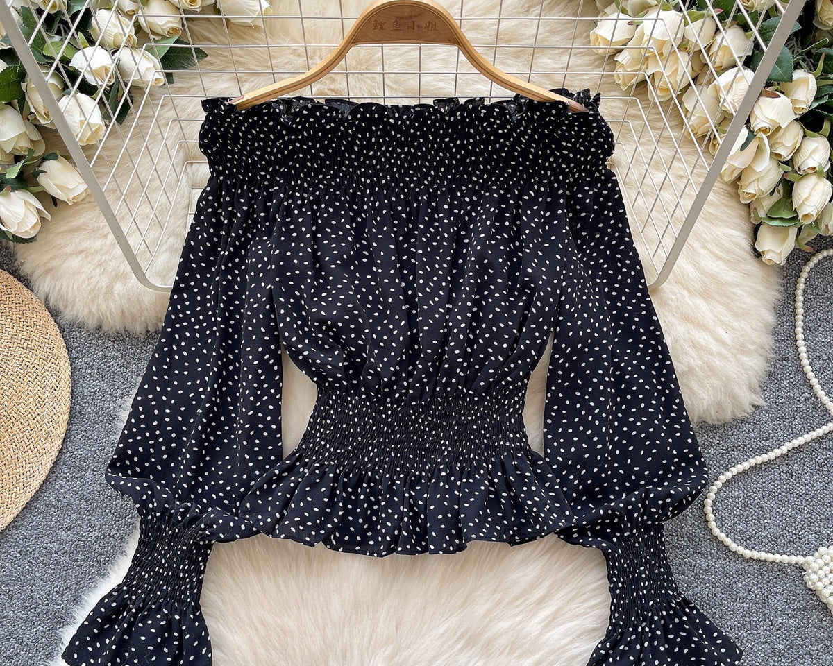 Tek Omuzlu Puantiye Elastik Üst