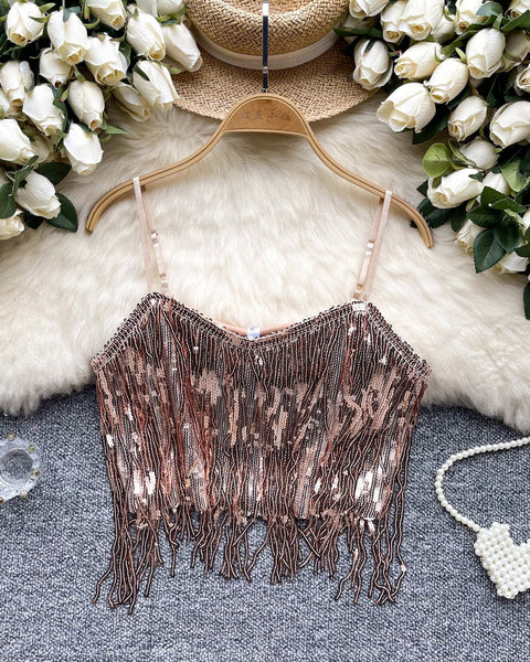 Niş Orta Kısım Açık Payetli Korse