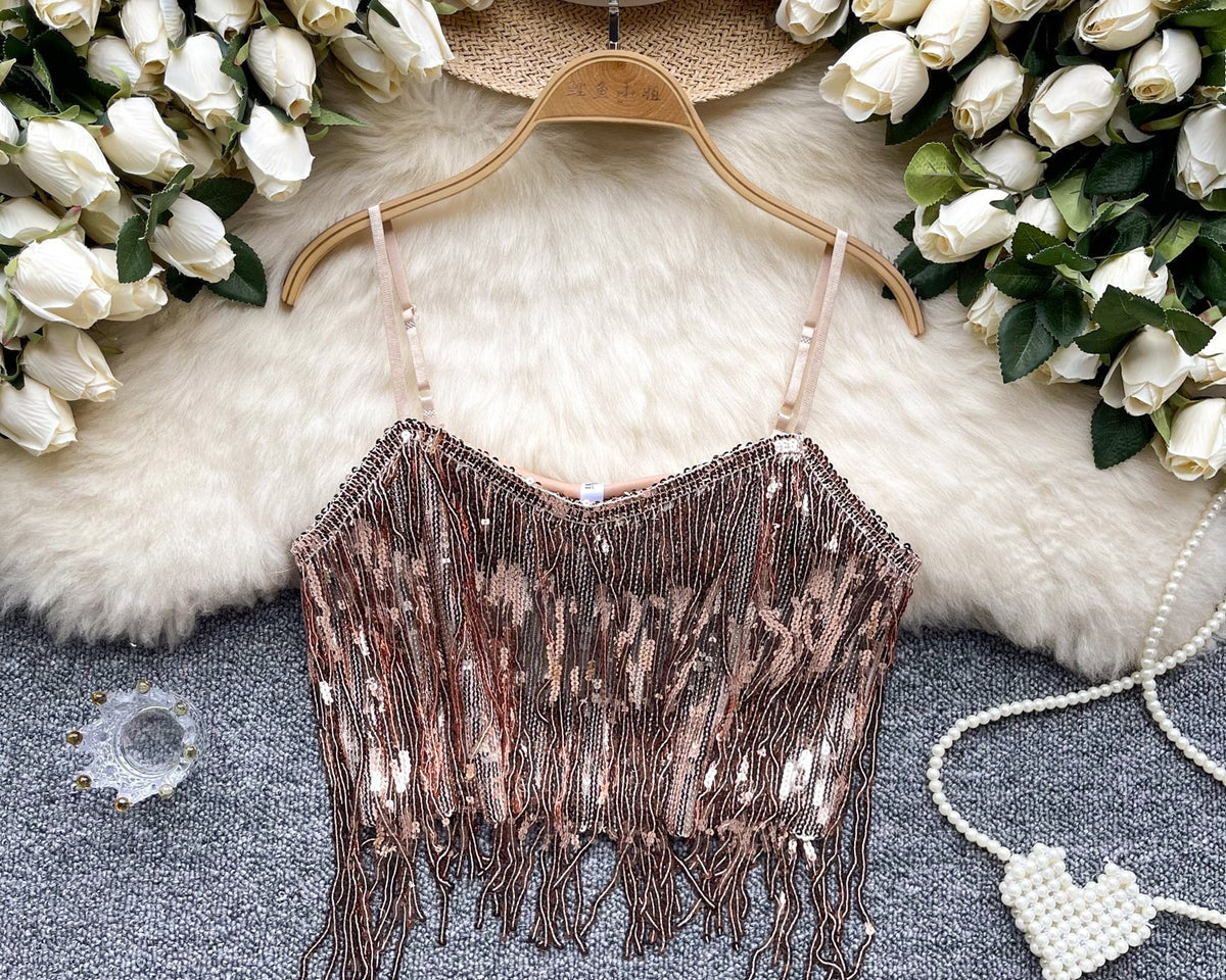 Niş Orta Kısım Açık Payetli Korse