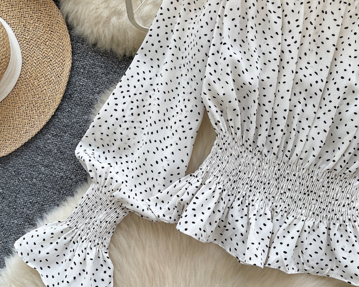 Tek Omuzlu Puantiye Elastik Üst