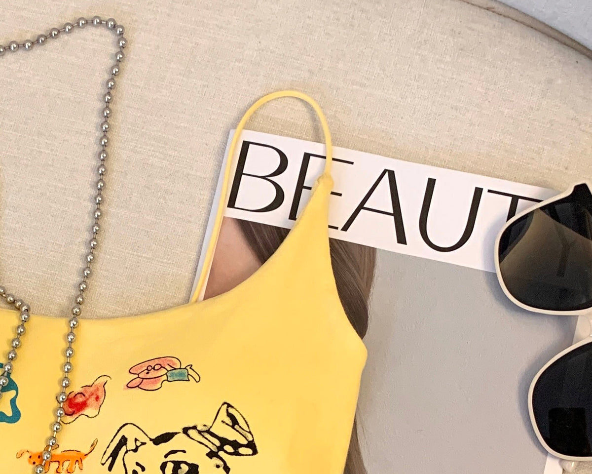 Amerikan Tarzı Karikatür Baskılı Atlet