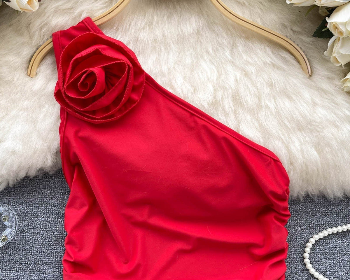 Tek Omuzlu Eğik Yaka Atlet