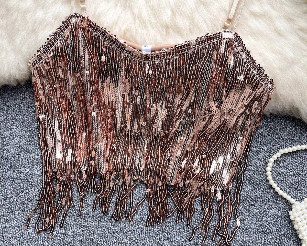 Niş Orta Kısım Açık Payetli Korse