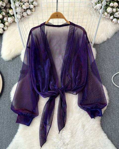 Buz İpeği Güneş Koruyucu Şifon Hırka