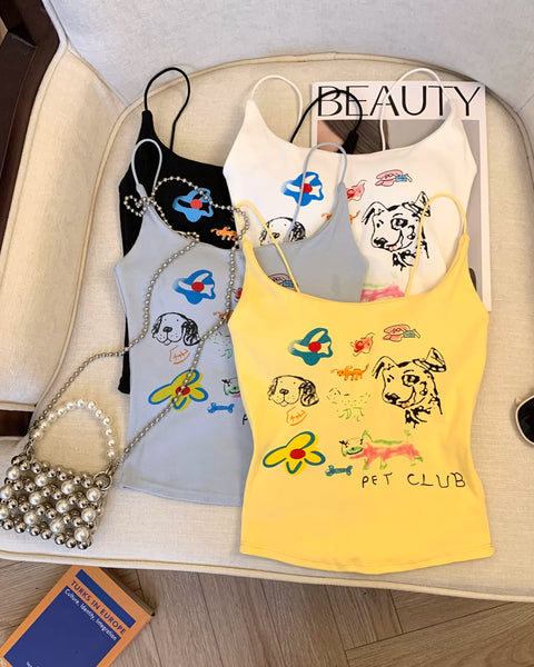 Amerikan Tarzı Karikatür Baskılı Atlet