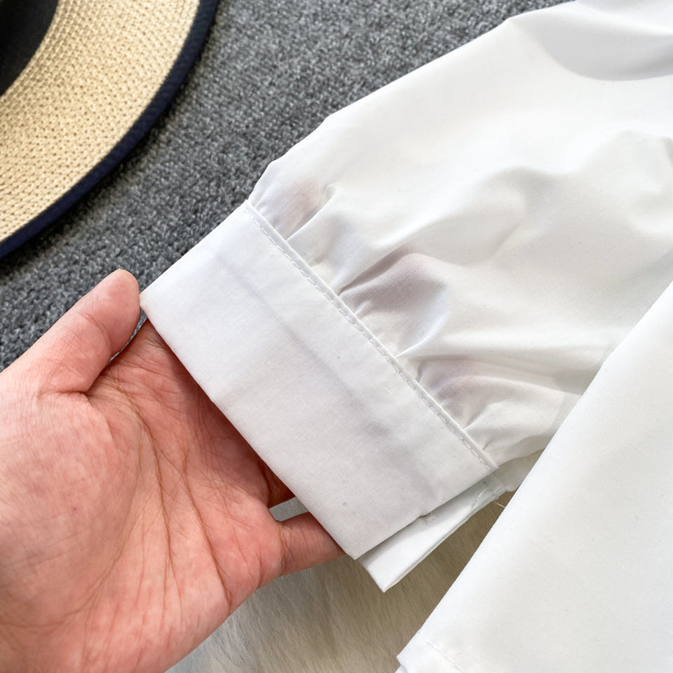 Niş Asimetrik Volanlı Bol Kesim Gömlek