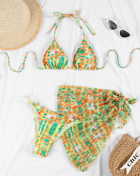 Çok Renkli Baskılı Seksiy Bikini