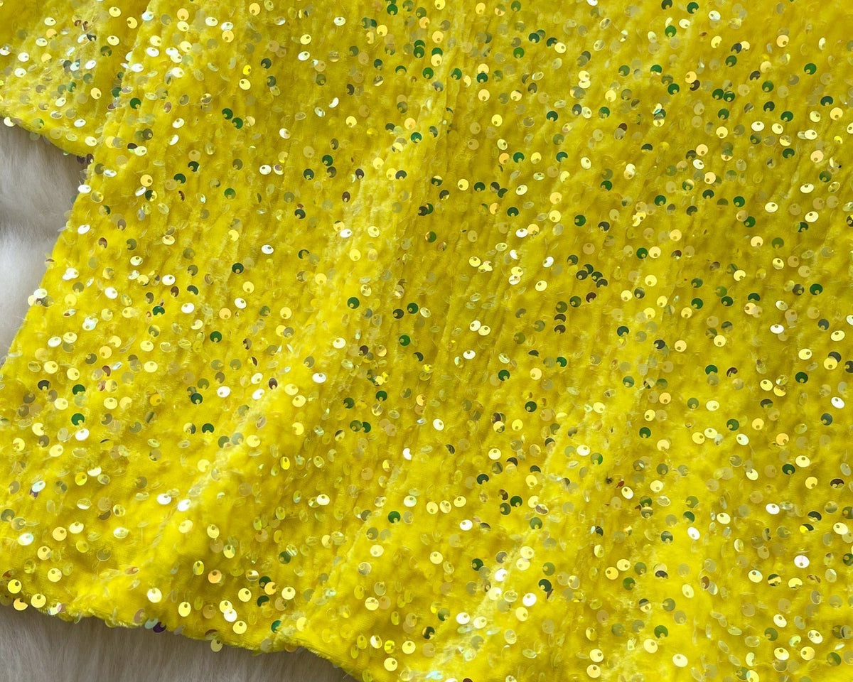 Crew Neck Payetli Kısa Tişört