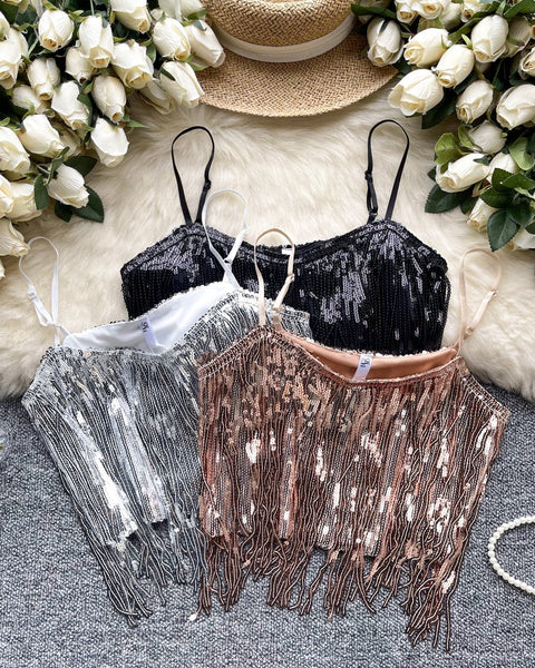 Niş Orta Kısım Açık Payetli Korse