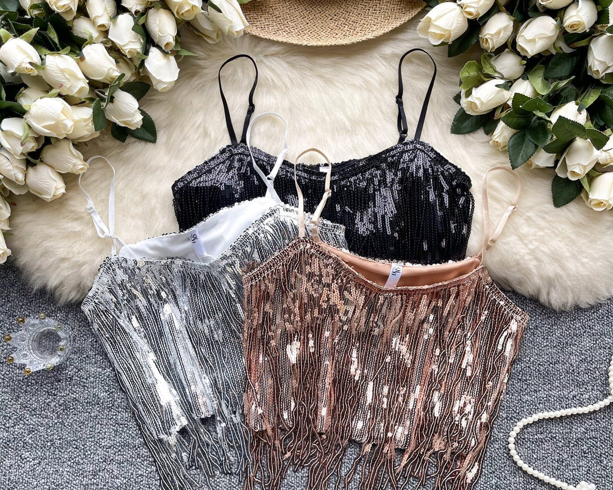 Niş Orta Kısım Açık Payetli Korse