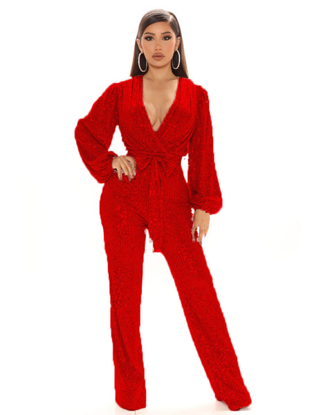 ZAYNA - Işıltılı Şık Tulum