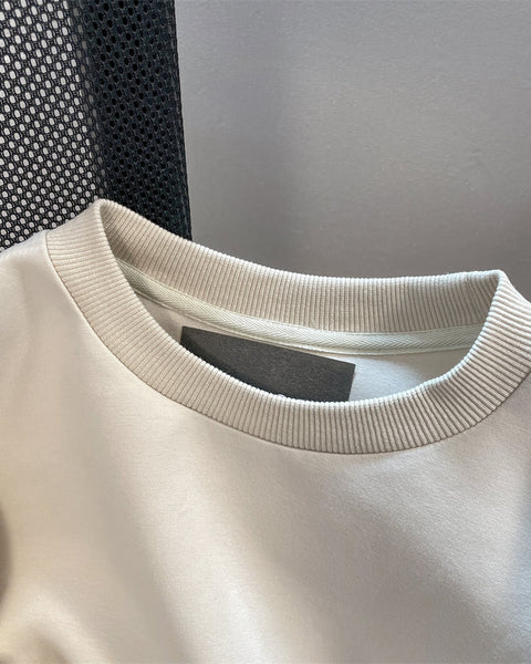 Niche Kemer Düz Renk Sweatshirt