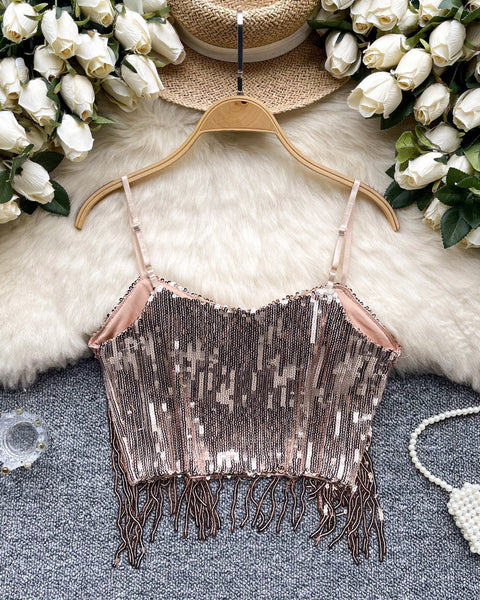 Niş Orta Kısım Açık Payetli Korse