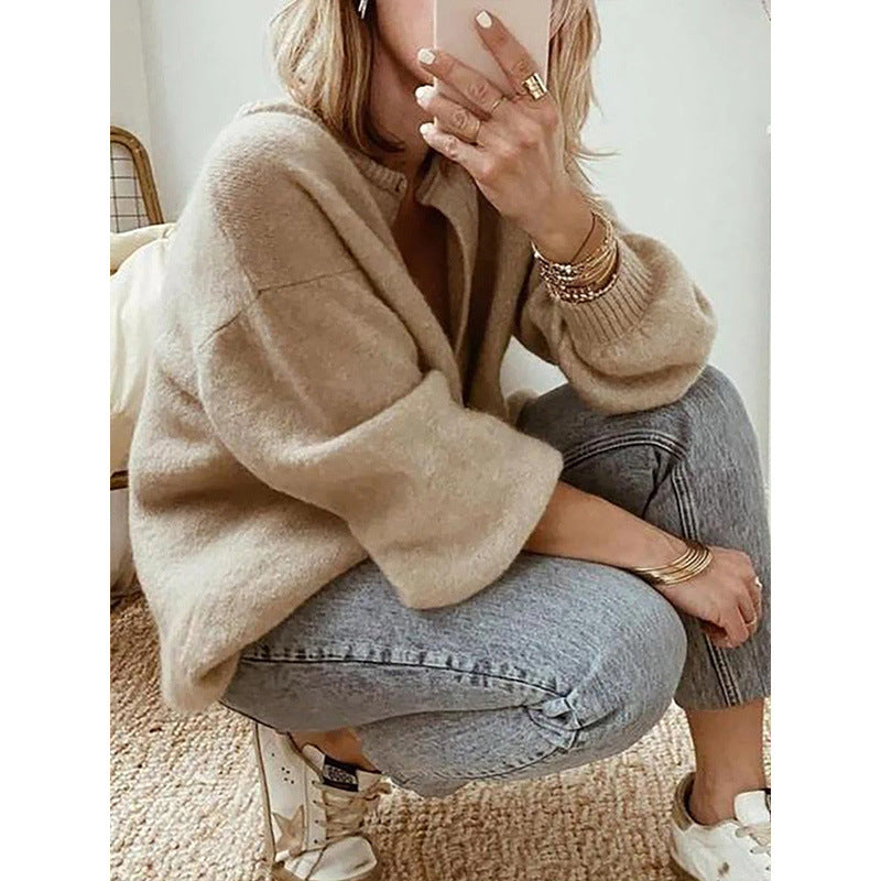 Amara® | Uzun Kollu Şık Triko Hırka