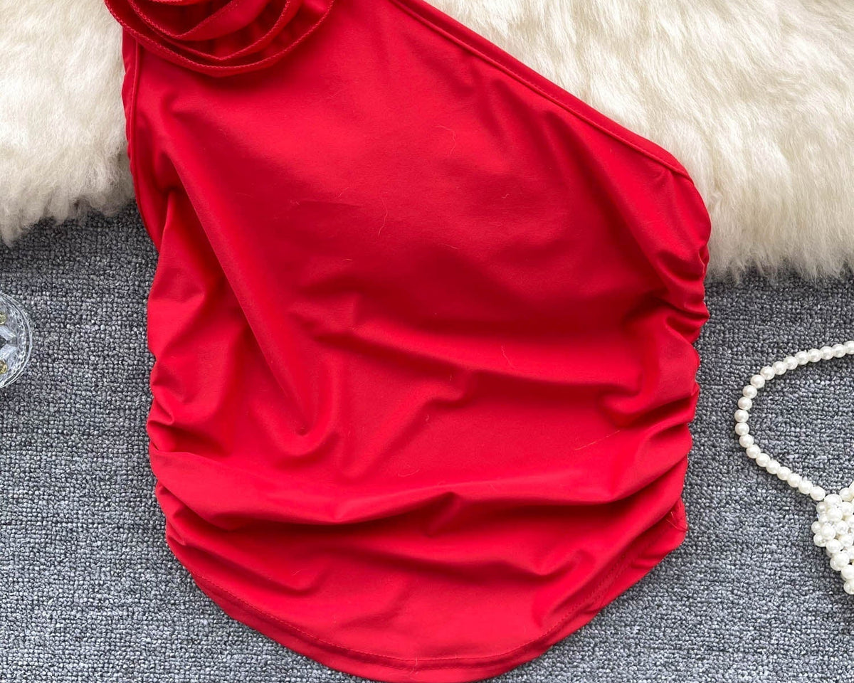 Tek Omuzlu Eğik Yaka Atlet