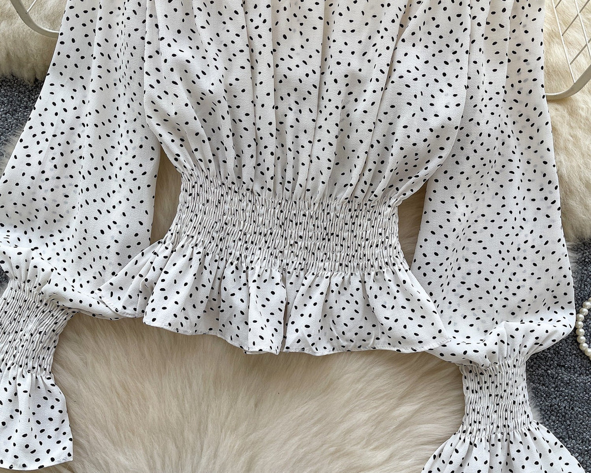 Tek Omuzlu Puantiye Elastik Üst