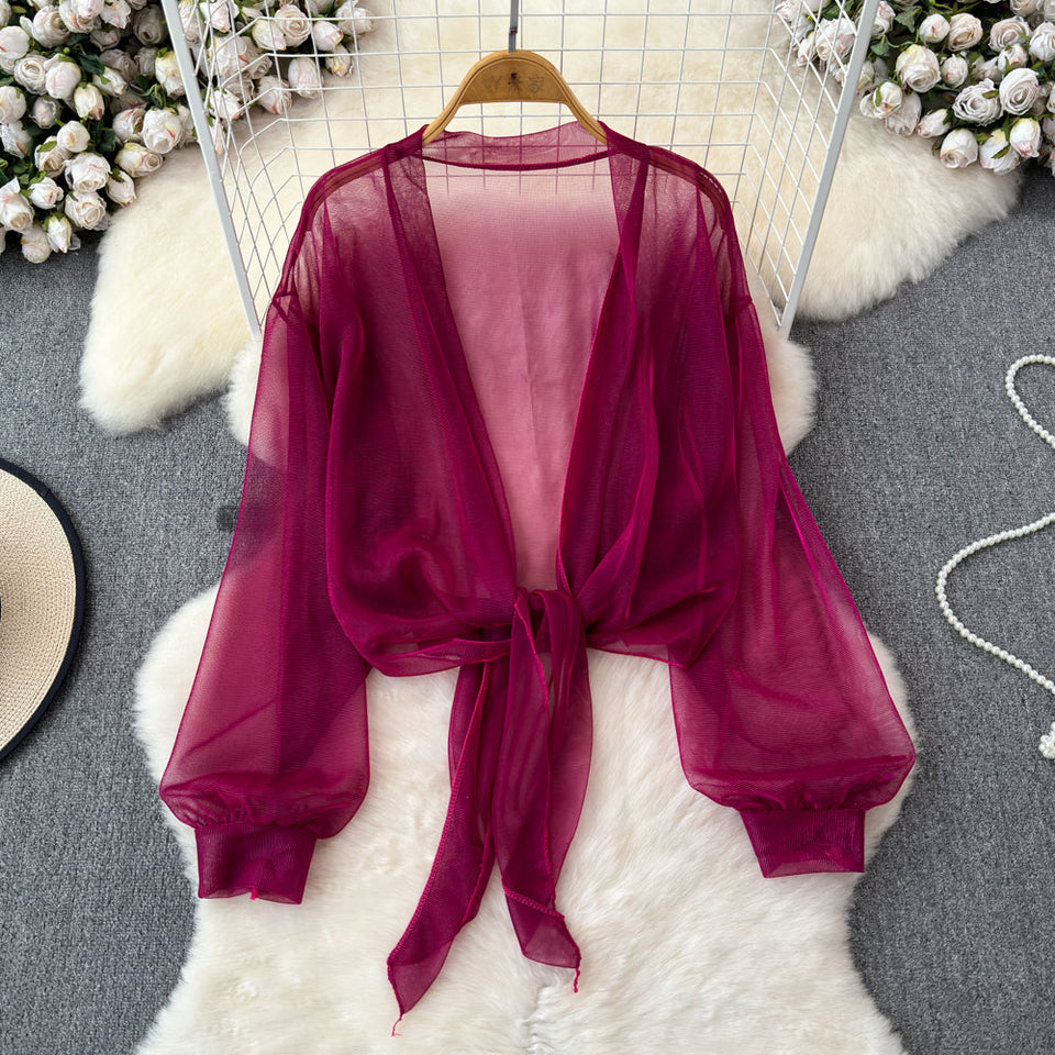 Buz İpeği Güneş Koruyucu Şifon Hırka