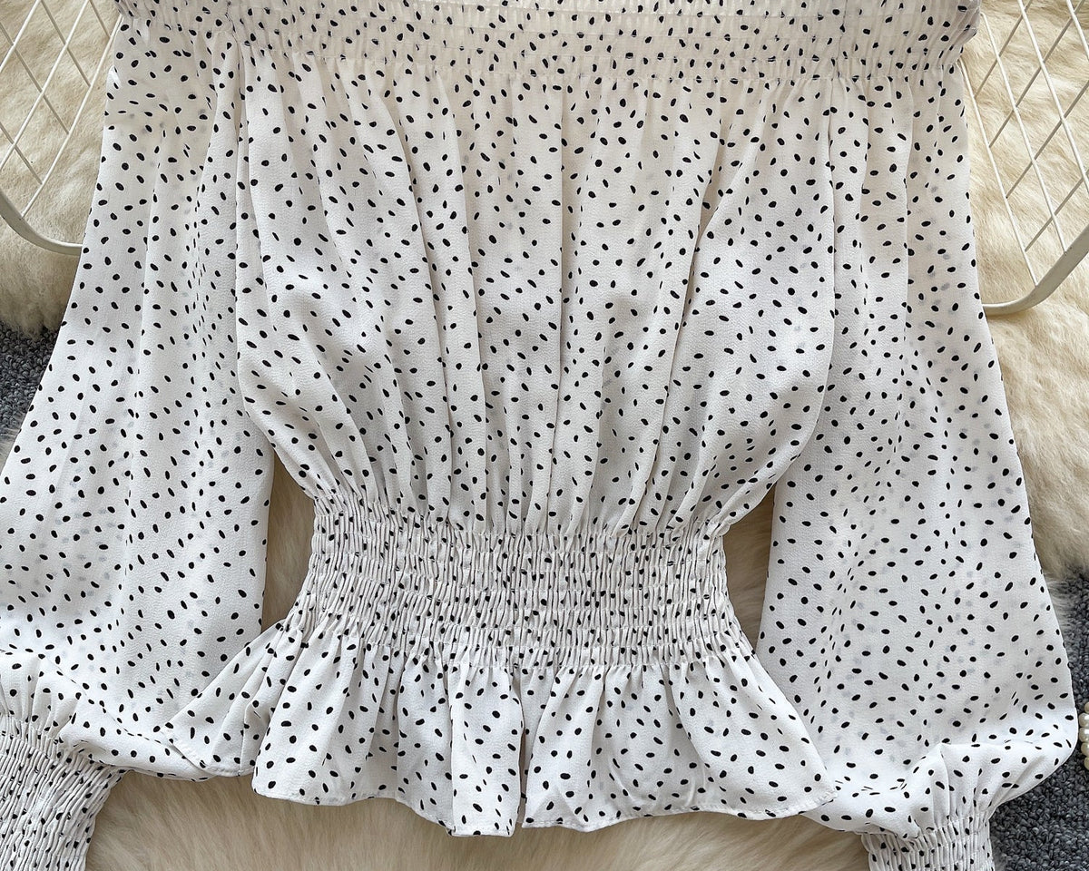 Tek Omuzlu Puantiye Elastik Üst