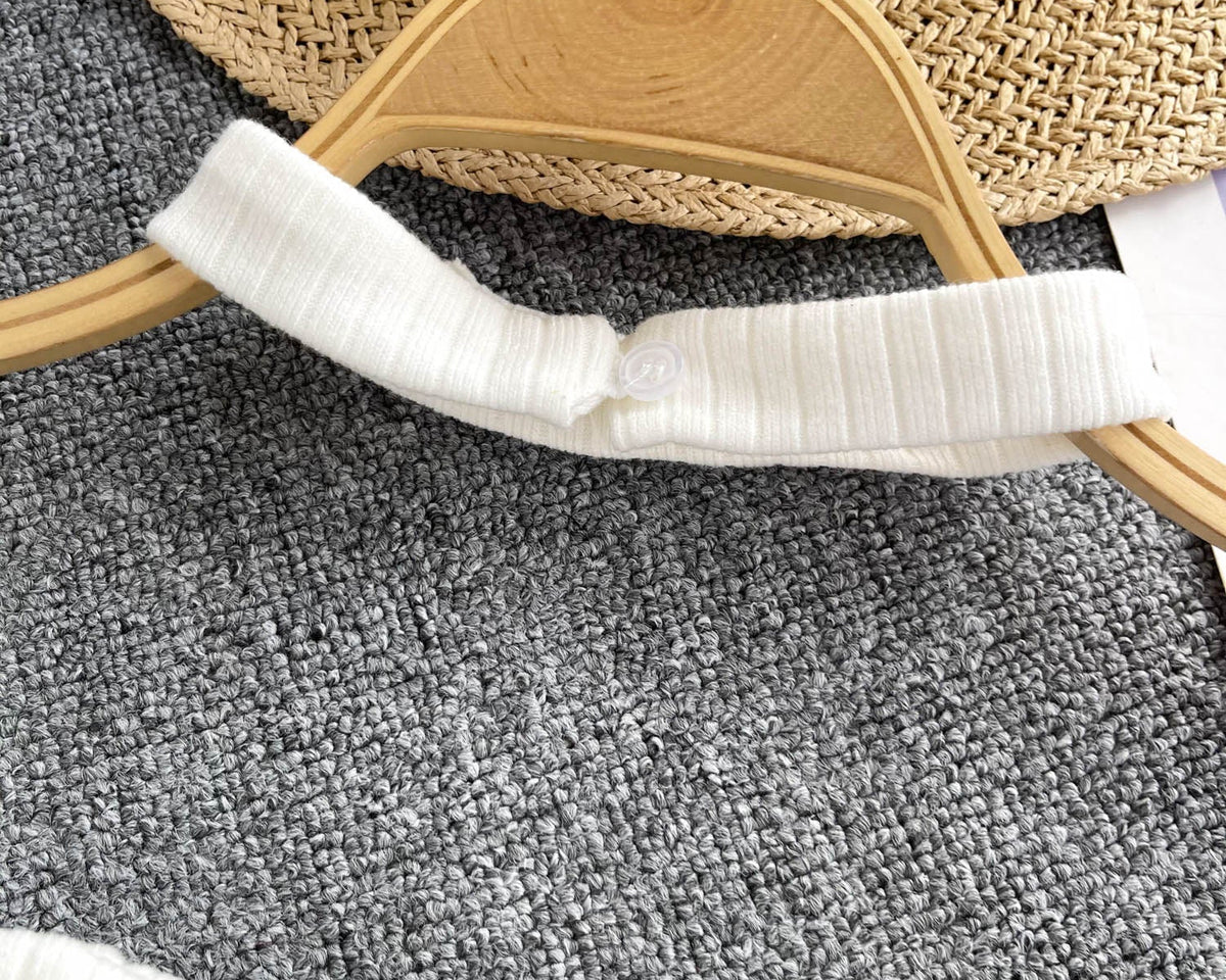 Choker ile Yastıklı Çizgili Örgü Üst