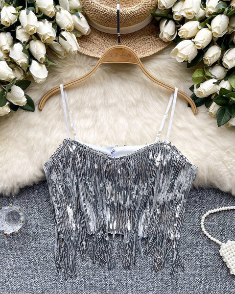 Niş Orta Kısım Açık Payetli Korse